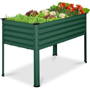 imageBest Choice Products 72x24x30in Non Toxic Galvanized Raised Garden Bed Metal Elevated Planter Box Vegetable Garden 100 Non Toxic Materials  CharcoalDark Green