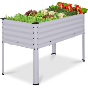 imageBest Choice Products 72x24x30in Non Toxic Galvanized Raised Garden Bed Metal Elevated Planter Box Vegetable Garden 100 Non Toxic Materials  CharcoalMoonlight Gray