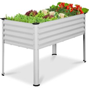 imageBest Choice Products 72x24x30in Non Toxic Galvanized Raised Garden Bed Metal Elevated Planter Box Vegetable Garden 100 Non Toxic Materials  CharcoalSilver