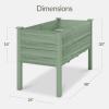 imageBest Choice Products 48 x 24 x 30 Raised Garden Bed with Extra Deep 16 Depth Elevated Wood Planter Box Stand for Backyard Patio Balcony Natural Fir Wood  Acorn BrownSage