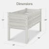 imageBest Choice Products 48 x 24 x 30 Raised Garden Bed with Extra Deep 16 Depth Elevated Wood Planter Box Stand for Backyard Patio Balcony Natural Fir Wood  Acorn BrownWhite
