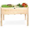 imageBest Choice Products 48 x 24 x 30 Raised Garden Bed with Extra Deep 16 Depth Elevated Wood Planter Box Stand for Backyard Patio Balcony Natural Fir Wood  Acorn BrownNatural
