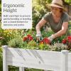 imageBest Choice Products 48 x 24 x 30 Raised Garden Bed with Extra Deep 16 Depth Elevated Wood Planter Box Stand for Backyard Patio Balcony Natural Fir Wood  Acorn BrownWhite