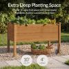 imageBest Choice Products 48 x 24 x 30 Raised Garden Bed with Extra Deep 16 Depth Elevated Wood Planter Box Stand for Backyard Patio Balcony Natural Fir Wood  Acorn BrownAcorn Brown
