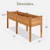 imageBest Choice Products 48 x 24 x 30 Raised Garden Bed with Extra Deep 16 Depth Elevated Wood Planter Box Stand for Backyard Patio Balcony Natural Fir Wood  Acorn BrownAcorn Brown