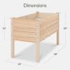 imageBest Choice Products 48 x 24 x 30 Raised Garden Bed with Extra Deep 16 Depth Elevated Wood Planter Box Stand for Backyard Patio Balcony Natural Fir Wood  Acorn BrownNatural
