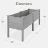 imageBest Choice Products 48 x 24 x 30 Raised Garden Bed with Extra Deep 16 Depth Elevated Wood Planter Box Stand for Backyard Patio Balcony Natural Fir Wood  Acorn BrownGray