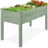 imageBest Choice Products 48 x 24 x 30 Raised Garden Bed with Extra Deep 16 Depth Elevated Wood Planter Box Stand for Backyard Patio Balcony Natural Fir Wood  Acorn BrownSage