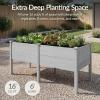 imageBest Choice Products 48 x 24 x 30 Raised Garden Bed with Extra Deep 16 Depth Elevated Wood Planter Box Stand for Backyard Patio Balcony Natural Fir Wood  Acorn BrownGray