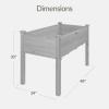 imageBest Choice Products 48 x 24 x 30 Raised Garden Bed with Extra Deep 16 Depth Elevated Wood Planter Box Stand for Backyard Patio Balcony Natural Fir Wood  Acorn BrownGray