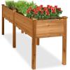 imageBest Choice Products 48 x 24 x 30 Raised Garden Bed with Extra Deep 16 Depth Elevated Wood Planter Box Stand for Backyard Patio Balcony Natural Fir Wood  Acorn BrownAcorn Brown