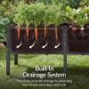 imageBest Choice Products 48 x 24 x 30 Raised Garden Bed with Extra Deep 16 Depth Elevated Wood Planter Box Stand for Backyard Patio Balcony Natural Fir Wood  Acorn BrownBlack