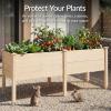 imageBest Choice Products 48 x 24 x 30 Raised Garden Bed with Extra Deep 16 Depth Elevated Wood Planter Box Stand for Backyard Patio Balcony Natural Fir Wood  Acorn BrownNatural