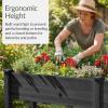 imageBest Choice Products 48 x 24 x 30 Raised Garden Bed with Extra Deep 16 Depth Elevated Wood Planter Box Stand for Backyard Patio Balcony Natural Fir Wood  Acorn BrownBlack