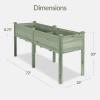 imageBest Choice Products 48 x 24 x 30 Raised Garden Bed with Extra Deep 16 Depth Elevated Wood Planter Box Stand for Backyard Patio Balcony Natural Fir Wood  Acorn BrownSage