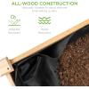 imageBest Choice Products 48 x 24 x 30 Raised Garden Bed with Extra Deep 16 Depth Elevated Wood Planter Box Stand for Backyard Patio Balcony Natural Fir Wood  Acorn BrownNatural