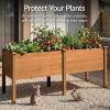 imageBest Choice Products 48 x 24 x 30 Raised Garden Bed with Extra Deep 16 Depth Elevated Wood Planter Box Stand for Backyard Patio Balcony Natural Fir Wood  Acorn BrownAcorn Brown