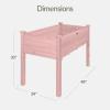 imageBest Choice Products 48 x 24 x 30 Raised Garden Bed with Extra Deep 16 Depth Elevated Wood Planter Box Stand for Backyard Patio Balcony Natural Fir Wood  Acorn BrownPink