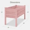 imageBest Choice Products 48 x 24 x 30 Raised Garden Bed with Extra Deep 16 Depth Elevated Wood Planter Box Stand for Backyard Patio Balcony Natural Fir Wood  Acorn BrownPink