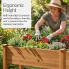 imageBest Choice Products 48 x 24 x 30 Raised Garden Bed with Extra Deep 16 Depth Elevated Wood Planter Box Stand for Backyard Patio Balcony Natural Fir Wood  Acorn BrownAcorn Brown