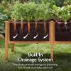 imageBest Choice Products 48 x 24 x 30 Raised Garden Bed with Extra Deep 16 Depth Elevated Wood Planter Box Stand for Backyard Patio Balcony Natural Fir Wood  Acorn BrownAcorn Brown