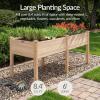 imageBest Choice Products 48 x 24 x 30 Raised Garden Bed with Extra Deep 16 Depth Elevated Wood Planter Box Stand for Backyard Patio Balcony Natural Fir Wood  Acorn BrownNatural