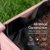 imageBest Choice Products 48 x 24 x 30 Raised Garden Bed with Extra Deep 16 Depth Elevated Wood Planter Box Stand for Backyard Patio Balcony Natural Fir Wood  Acorn BrownPink
