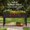 imageBest Choice Products 48 x 24 x 30 Raised Garden Bed with Extra Deep 16 Depth Elevated Wood Planter Box Stand for Backyard Patio Balcony Natural Fir Wood  Acorn BrownBlack
