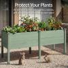imageBest Choice Products 48 x 24 x 30 Raised Garden Bed with Extra Deep 16 Depth Elevated Wood Planter Box Stand for Backyard Patio Balcony Natural Fir Wood  Acorn BrownSage