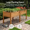 imageBest Choice Products 48 x 24 x 30 Raised Garden Bed with Extra Deep 16 Depth Elevated Wood Planter Box Stand for Backyard Patio Balcony Natural Fir Wood  Acorn BrownAcorn Brown