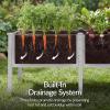 imageBest Choice Products 48 x 24 x 30 Raised Garden Bed with Extra Deep 16 Depth Elevated Wood Planter Box Stand for Backyard Patio Balcony Natural Fir Wood  Acorn BrownGray