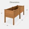 imageBest Choice Products 48 x 24 x 30 Raised Garden Bed with Extra Deep 16 Depth Elevated Wood Planter Box Stand for Backyard Patio Balcony Natural Fir Wood  Acorn BrownAcorn Brown