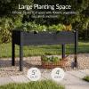 imageBest Choice Products 48 x 24 x 30 Raised Garden Bed with Extra Deep 16 Depth Elevated Wood Planter Box Stand for Backyard Patio Balcony Natural Fir Wood  Acorn BrownBlack