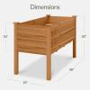 imageBest Choice Products 48 x 24 x 30 Raised Garden Bed with Extra Deep 16 Depth Elevated Wood Planter Box Stand for Backyard Patio Balcony Natural Fir Wood  Acorn BrownAcorn Brown