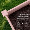 imageBest Choice Products 48 x 24 x 30 Raised Garden Bed with Extra Deep 16 Depth Elevated Wood Planter Box Stand for Backyard Patio Balcony Natural Fir Wood  Acorn BrownPink
