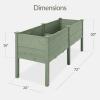 imageBest Choice Products 48 x 24 x 30 Raised Garden Bed with Extra Deep 16 Depth Elevated Wood Planter Box Stand for Backyard Patio Balcony Natural Fir Wood  Acorn BrownSage