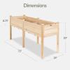 imageBest Choice Products 48 x 24 x 30 Raised Garden Bed with Extra Deep 16 Depth Elevated Wood Planter Box Stand for Backyard Patio Balcony Natural Fir Wood  Acorn BrownNatural