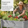 imageBest Choice Products 48 x 24 x 30 Raised Garden Bed with Extra Deep 16 Depth Elevated Wood Planter Box Stand for Backyard Patio Balcony Natural Fir Wood  Acorn BrownGray