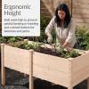 imageBest Choice Products 48 x 24 x 30 Raised Garden Bed with Extra Deep 16 Depth Elevated Wood Planter Box Stand for Backyard Patio Balcony Natural Fir Wood  Acorn BrownNatural