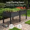 imageBest Choice Products 48 x 24 x 30 Raised Garden Bed with Extra Deep 16 Depth Elevated Wood Planter Box Stand for Backyard Patio Balcony Natural Fir Wood  Acorn BrownBlack