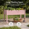 imageBest Choice Products 48 x 24 x 30 Raised Garden Bed with Extra Deep 16 Depth Elevated Wood Planter Box Stand for Backyard Patio Balcony Natural Fir Wood  Acorn BrownPink