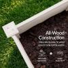 imageBest Choice Products 48 x 24 x 30 Raised Garden Bed with Extra Deep 16 Depth Elevated Wood Planter Box Stand for Backyard Patio Balcony Natural Fir Wood  Acorn BrownWhite