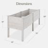 imageBest Choice Products 48 x 24 x 30 Raised Garden Bed with Extra Deep 16 Depth Elevated Wood Planter Box Stand for Backyard Patio Balcony Natural Fir Wood  Acorn BrownWhite