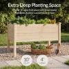 imageBest Choice Products 48 x 24 x 30 Raised Garden Bed with Extra Deep 16 Depth Elevated Wood Planter Box Stand for Backyard Patio Balcony Natural Fir Wood  Acorn BrownNatural