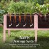 imageBest Choice Products 48 x 24 x 30 Raised Garden Bed with Extra Deep 16 Depth Elevated Wood Planter Box Stand for Backyard Patio Balcony Natural Fir Wood  Acorn BrownPink
