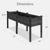 imageBest Choice Products 48 x 24 x 30 Raised Garden Bed with Extra Deep 16 Depth Elevated Wood Planter Box Stand for Backyard Patio Balcony Natural Fir Wood  Acorn BrownBlack