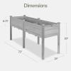 imageBest Choice Products 48 x 24 x 30 Raised Garden Bed with Extra Deep 16 Depth Elevated Wood Planter Box Stand for Backyard Patio Balcony Natural Fir Wood  Acorn BrownGray