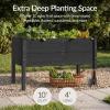 imageBest Choice Products 48 x 24 x 30 Raised Garden Bed with Extra Deep 16 Depth Elevated Wood Planter Box Stand for Backyard Patio Balcony Natural Fir Wood  Acorn BrownBlack