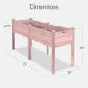 imageBest Choice Products 48 x 24 x 30 Raised Garden Bed with Extra Deep 16 Depth Elevated Wood Planter Box Stand for Backyard Patio Balcony Natural Fir Wood  Acorn BrownPink