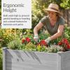 imageBest Choice Products 48 x 24 x 30 Raised Garden Bed with Extra Deep 16 Depth Elevated Wood Planter Box Stand for Backyard Patio Balcony Natural Fir Wood  Acorn BrownGray
